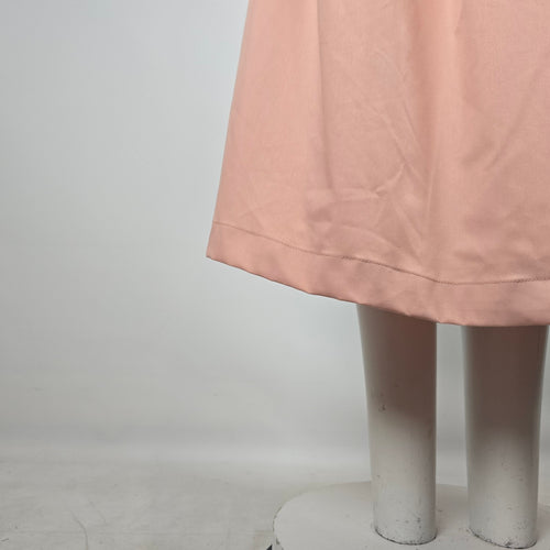 Crescent Pink Cut Out Twist Front Midi Dress Sleeveless Fit Flare NWT Size XS