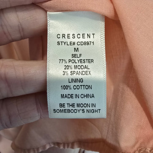 Crescent Pink Cut Out Twist Front Midi Dress Sleeveless Fit Flare NWT Size M
