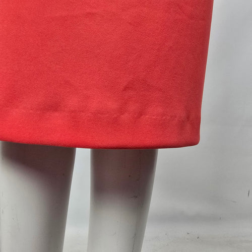 Joseph Ribkoff Red Layered Sheath Dress Metallic Grommet Accent Size 16