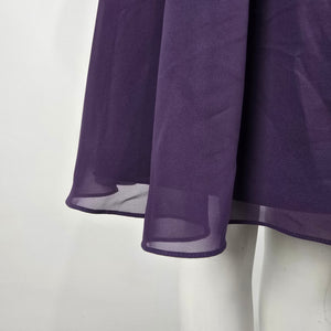 Alfred Angelo Eggplant One Shoulder Chiffon Bridesmaid Dress Women's Formal Size 16