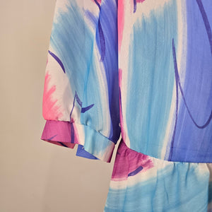 Vintage Jones Lady Abstract Print Midi Dress Size 12