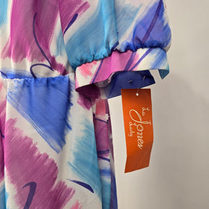 Vintage Jones Lady Abstract Print Midi Dress Size 12