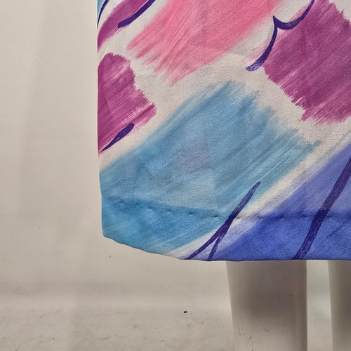 Vintage La Jones Lady Abstract Print Midi Dress Size L