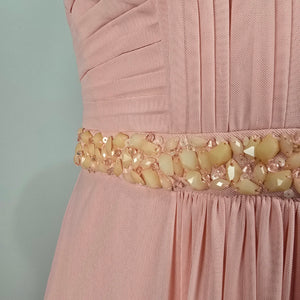 May Queen Couture Blush Pink Beaded Formal Dress Size 8