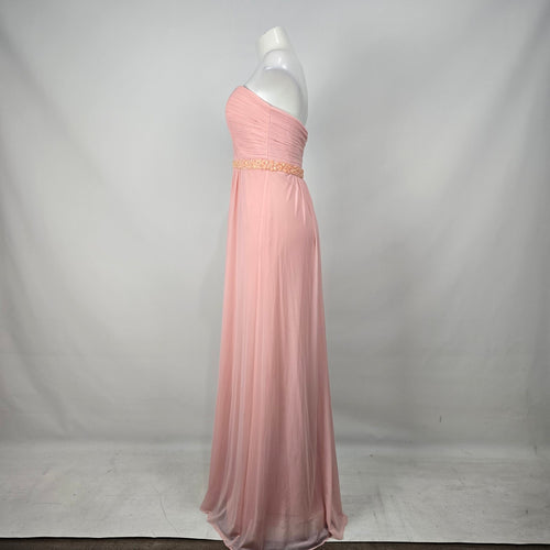 May Queen Couture Blush Pink Beaded Formal Dress Size 8