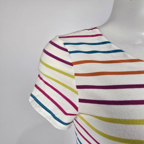 Lighthouse Lyla Rainbow Striped Cotton Blend Midi Dress Size 4