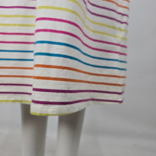 Lighthouse Lyla Rainbow Striped Cotton Blend Midi Dress Size 4