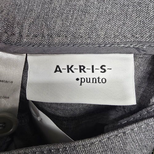 AKRIS Punto Women's Gray Wool Blend Straight Leg Dress Pants Size 8