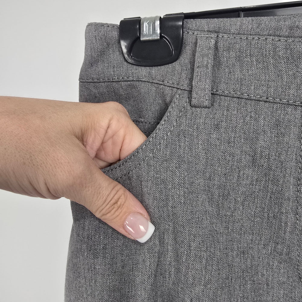 AKRIS Punto Women's Gray Wool Blend Straight Leg Dress Pants Size 8