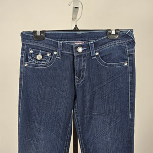 True Religion Women's Blue Ricky Straight Leg Jeans Size 30