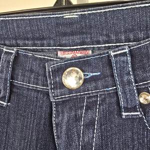 True Religion Women's Blue Ricky Straight Leg Jeans Size 30