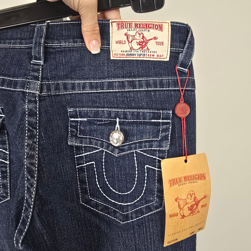 True Religion Women's Blue Ricky Straight Leg Jeans Size 30