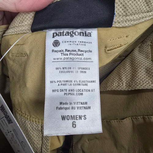 Patagonia Rock Guide Hiking Shorts Khaki Outdoor Cargo Size 6