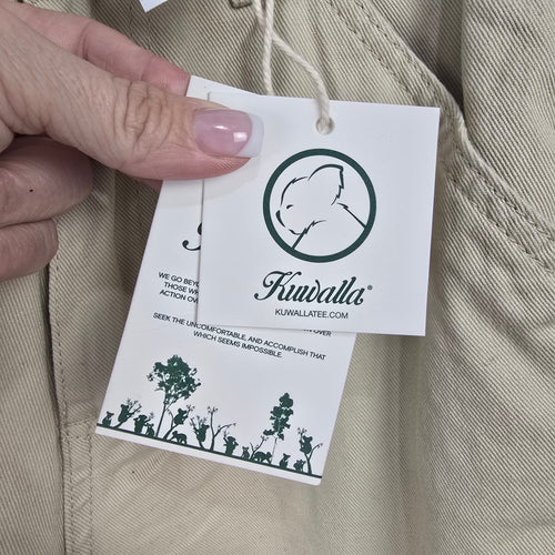 Kuwalla Tee G Carpenter Twill Wide Leg Carpenter Pants Cream Size 28