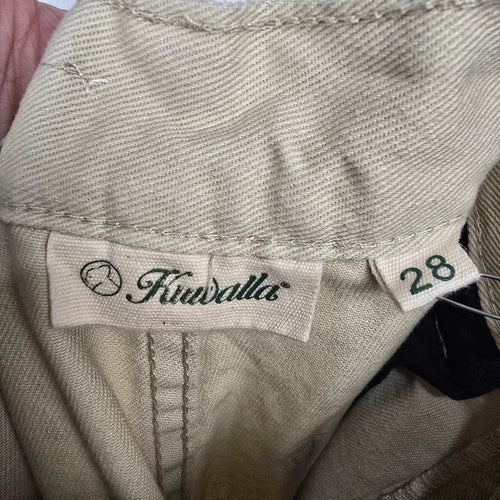 Kuwalla Tee G Carpenter Twill Wide Leg Carpenter Pants Cream Size 28