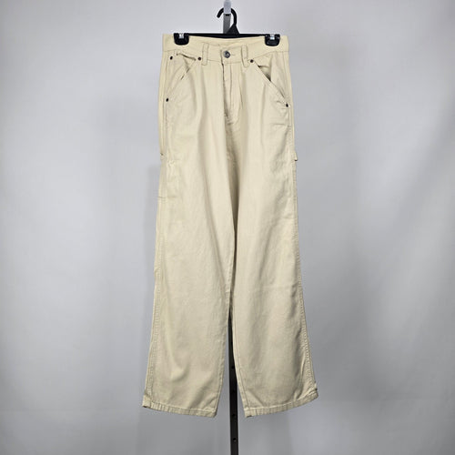 Kuwalla Tee G Carpenter Twill Wide Leg Carpenter Pants Cream Size 28