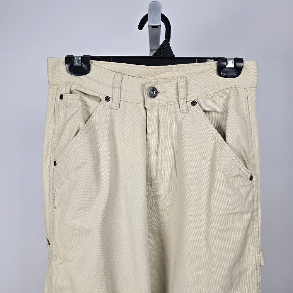 Kuwalla Tee G Carpenter Twill Wide Leg Carpenter Pants Cream Size 28