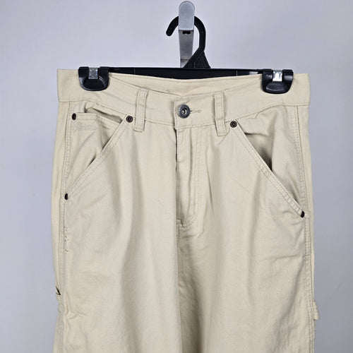Kuwalla Tee G Carpenter Twill Wide Leg Carpenter Pants Cream Size 28