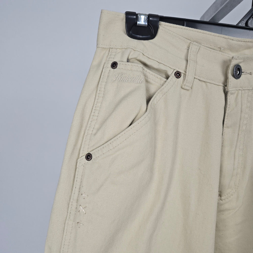 Kuwalla Tee G Carpenter Twill Wide Leg Carpenter Pants Cream Size 28
