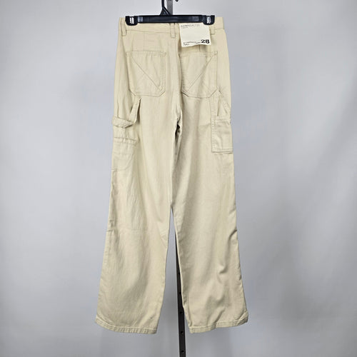 Kuwalla Tee G Carpenter Twill Wide Leg Carpenter Pants Cream Size 28