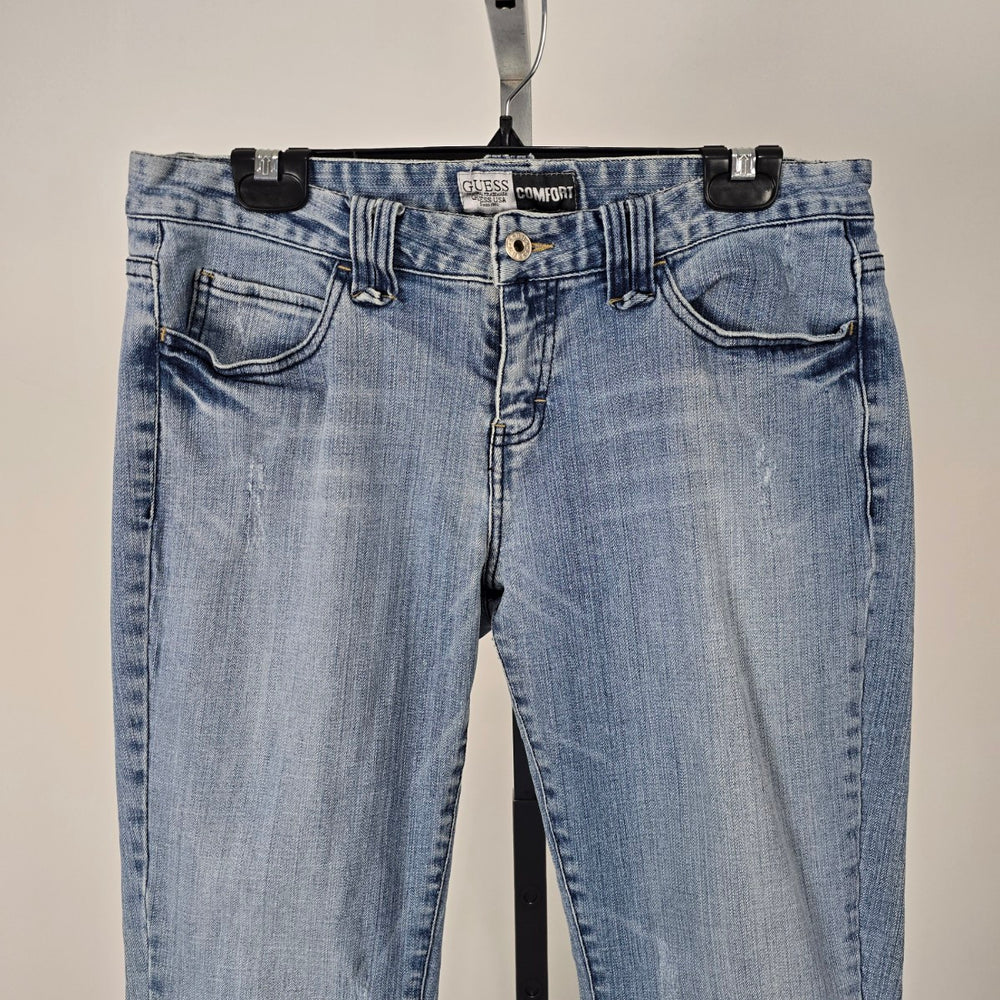 Guess Vintage Blue Comfort Bootcut Stretch Jeans Size 31 Light Wash