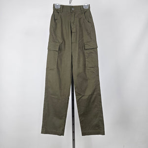 Kuwalla Tee Army Green Straight Cut Cargo Pants Stretch Cotton XS