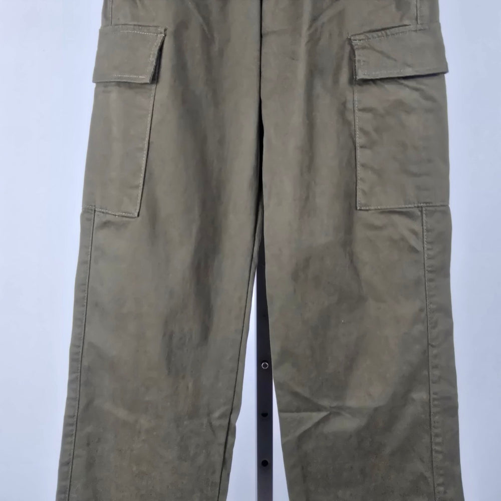 Kuwalla Tee Army Green Straight Cut Cargo Pants Stretch Cotton XS