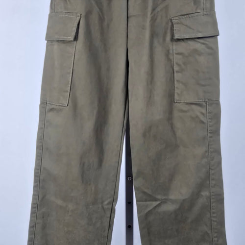 Kuwalla Tee Army Green Straight Cut Cargo Pants Stretch Cotton XS