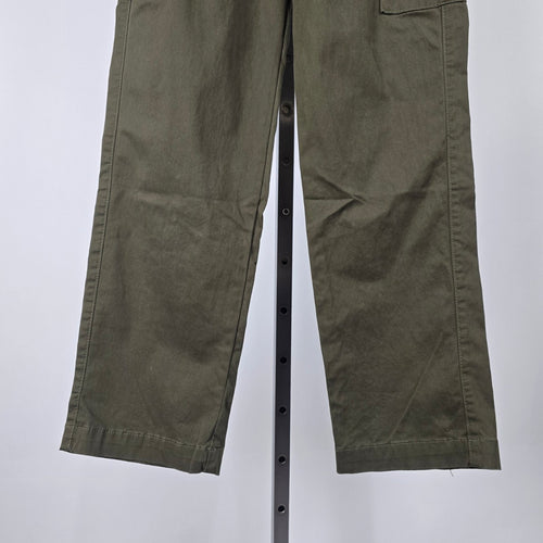 Kuwalla Tee Army Green Straight Cut Cargo Pants Stretch Cotton XS