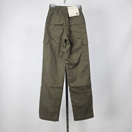 Kuwalla Tee Army Green Straight Cut Cargo Pants Stretch Cotton XS