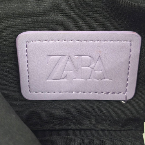 Zara Lilac Quilted Shoulder Bag Gold Chain Strap Flap Purse