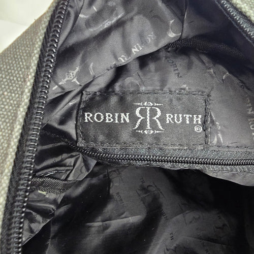 Robin Ruth Scotland Grey Canvas Messenger Crossbody Bag Graphic Print Adjustable Strap