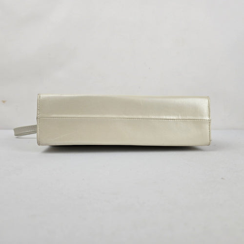 Vintage LECO Cream Leather Crossbody Purse Made in Canada