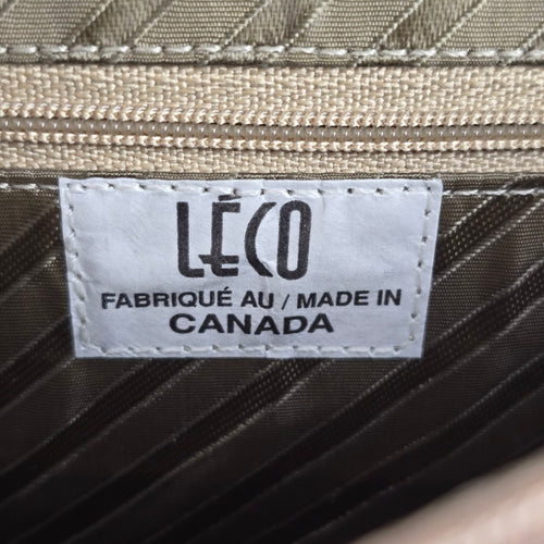 Vintage LECO Cream Leather Crossbody Purse Made in Canada