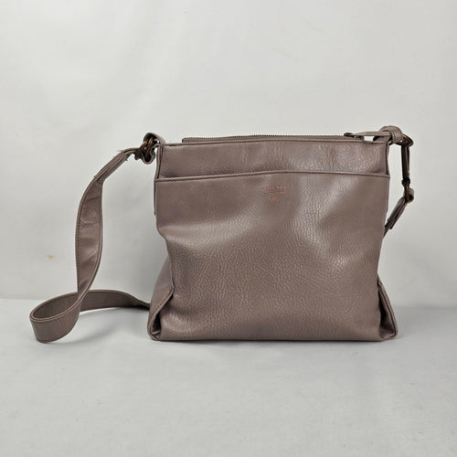 Matt & Nat Vegan Leather Crossbody Shoulder Bag Taupe