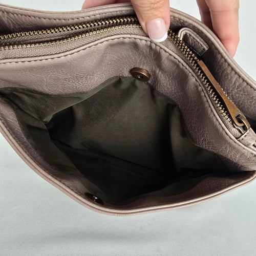 Matt & Nat Vegan Leather Crossbody Shoulder Bag Taupe