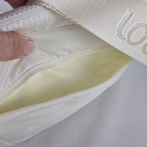 Lole Women's White Quilted Puffer Crossbody Belt Bag