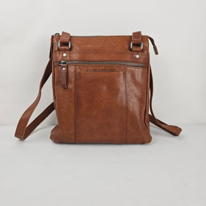 Spikes & Sparrow Brown Leather Crossbody Bag