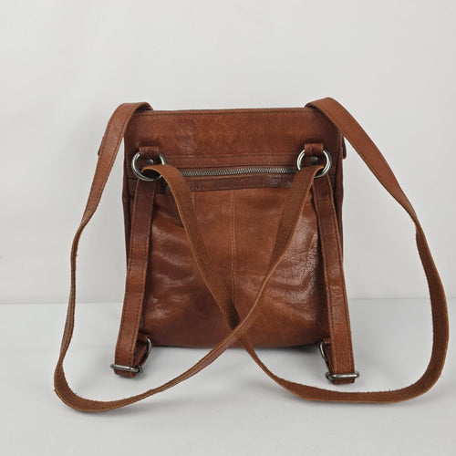 Spikes & Sparrow Brown Leather Crossbody Bag