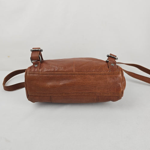Spikes & Sparrow Brown Leather Crossbody Bag