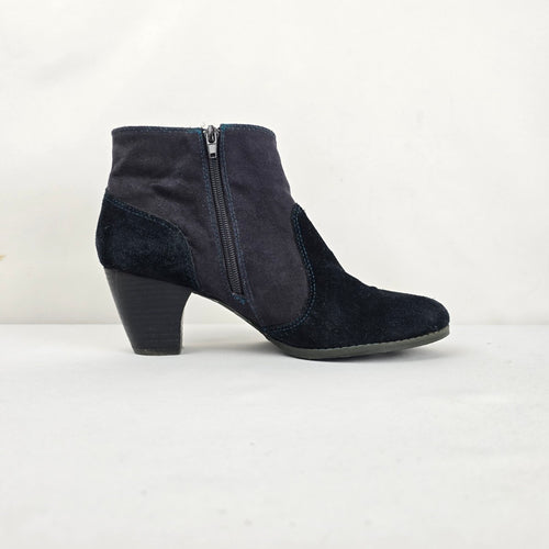 Desigual Women's Embroidered Ankle Boots Black Size 9