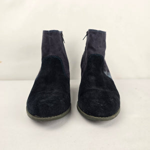 Desigual Women's Embroidered Ankle Boots Black Size 9