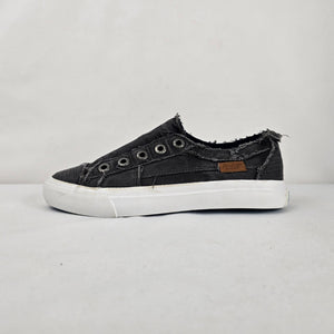 Blowfish Malibu Play Black Canvas Slip-On Sneakers Women's Size 6