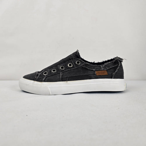Blowfish Malibu Play Black Canvas Slip-On Sneakers Women's Size 6