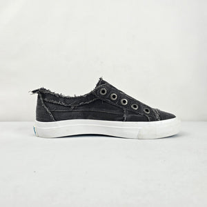 Blowfish Malibu Play Black Canvas Slip-On Sneakers Women's Size 6