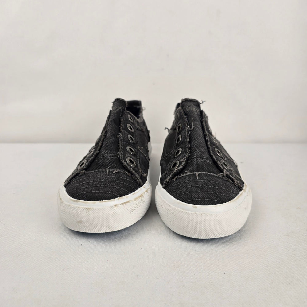 Blowfish Malibu Play Black Canvas Slip-On Sneakers Women's Size 6