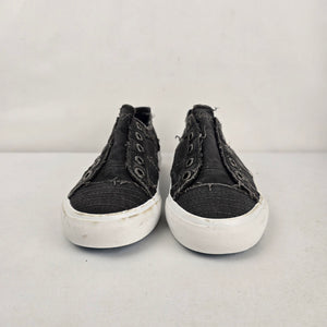 Blowfish Malibu Play Black Canvas Slip-On Sneakers Women's Size 6