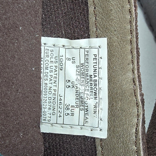 Merrell Petunia Brown Suede Mary Jane Wedge Shoes Y2K Size 8