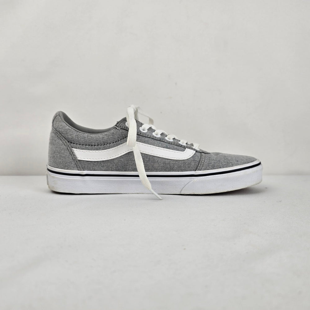 Vans Old Skool Grey Canvas Sneakers Size 8