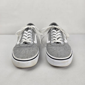 Vans Old Skool Grey Canvas Sneakers Size 8